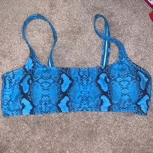 womens shein snakeskin print bikini top